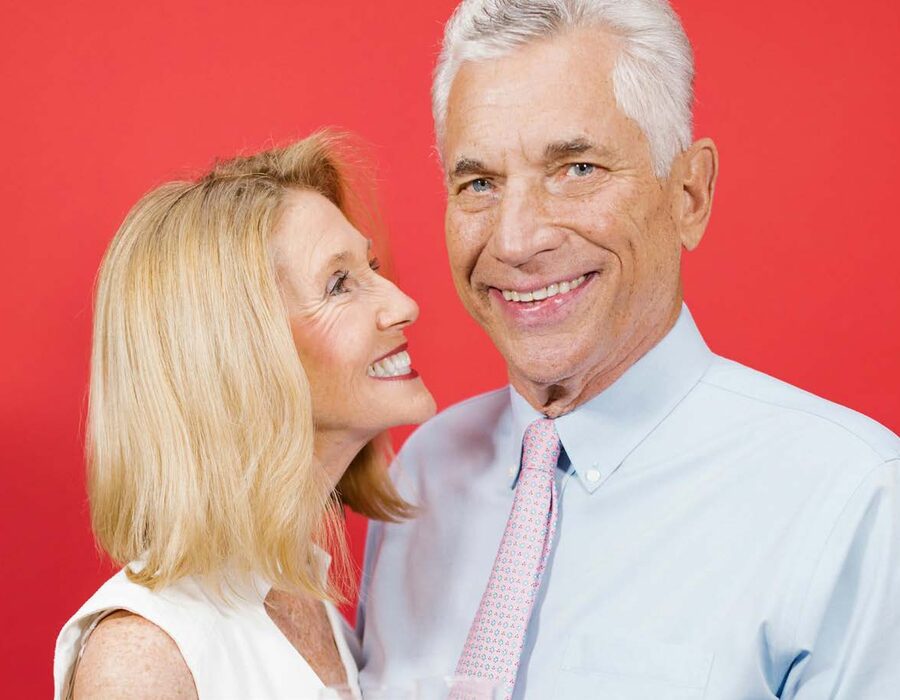 Two people connecting in conversation